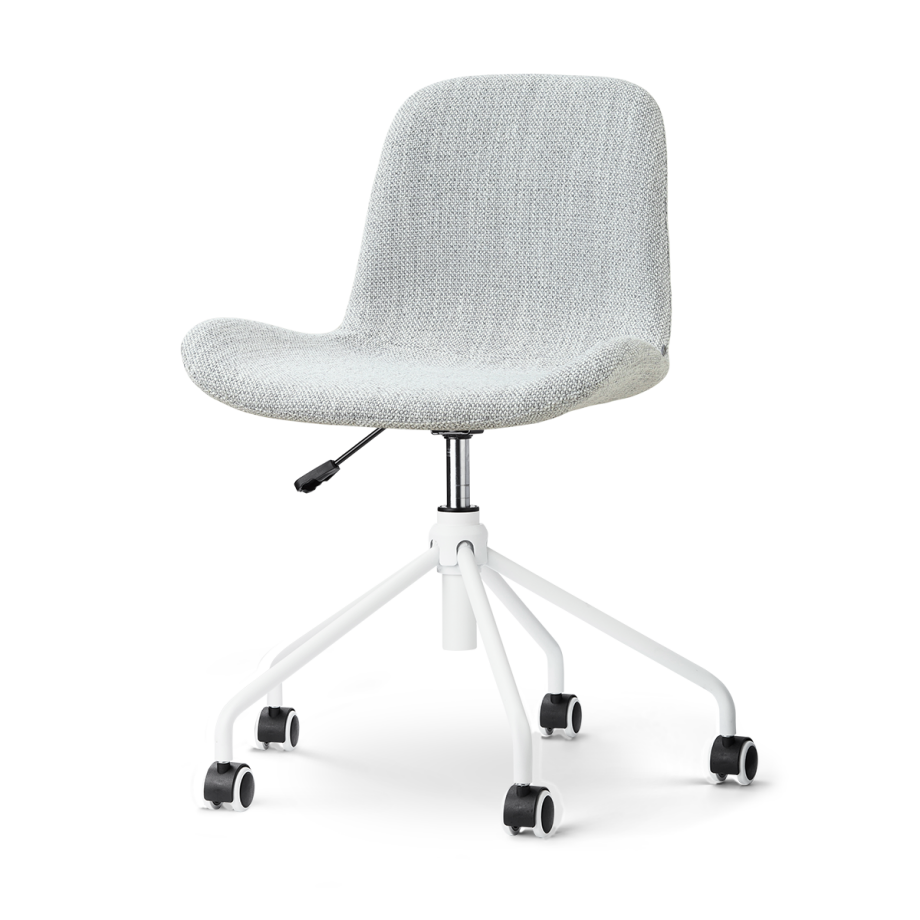 Nout-Fé bureaustoel grijs melange - wit onderstel Nout-Fé bureaustoel grijs melange - wit onderstel afbeelding 1