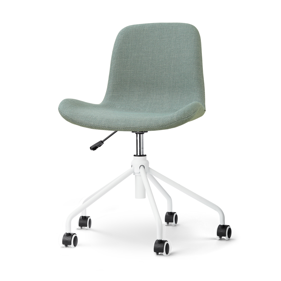 Nout-Fé bureaustoel saliegroen - wit onderstel Nout-Fé bureaustoel saliegroen - wit onderstel afbeelding 1