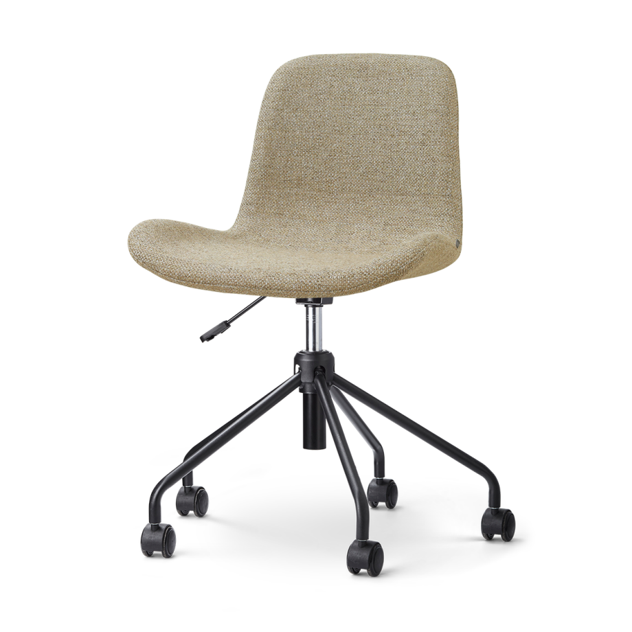 Nout-Fé bureaustoel taupe melange - zwart onderstel Nout-Fé bureaustoel taupe melange - zwart onderstel afbeelding 1
