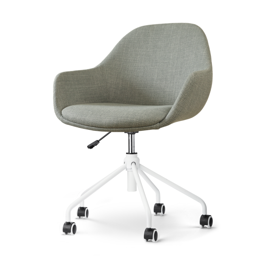 Nout-Mae bureaustoel saliegroen - wit onderstel Nout-Mae bureaustoel saliegroen - wit onderstel afbeelding 1