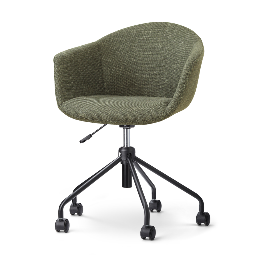 Nout-Otis bureaustoel forestgroen - zwart onderstel afbeelding 1