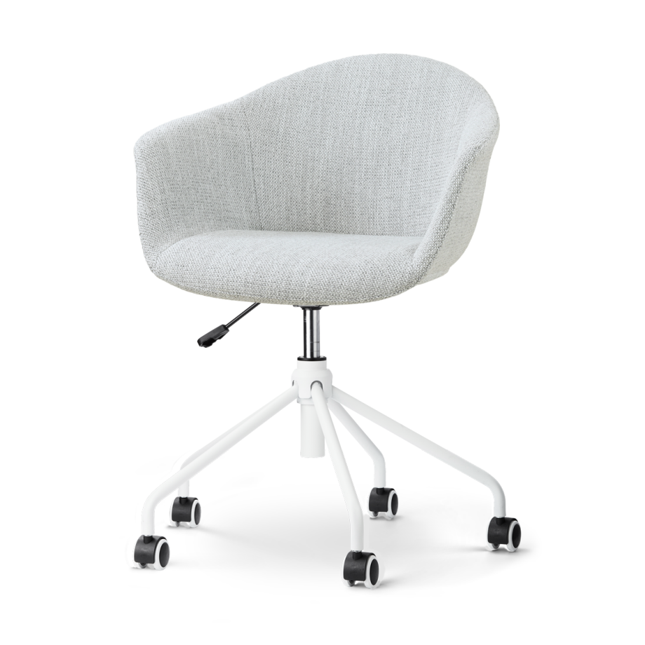 Nout-Otis bureaustoel grijs melange - wit onderstel Nout-Otis bureaustoel grijs melange - wit onderstel afbeelding 1