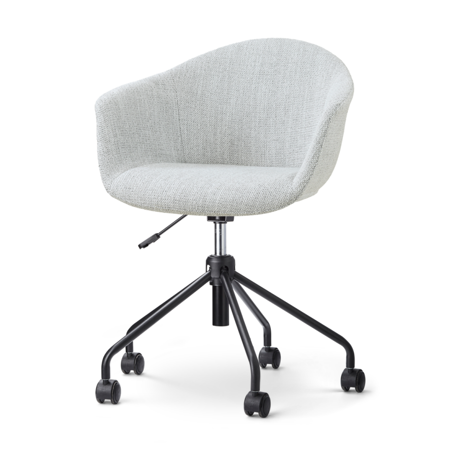 Nout-Otis bureaustoel grijs melange - zwart onderstel afbeelding 1