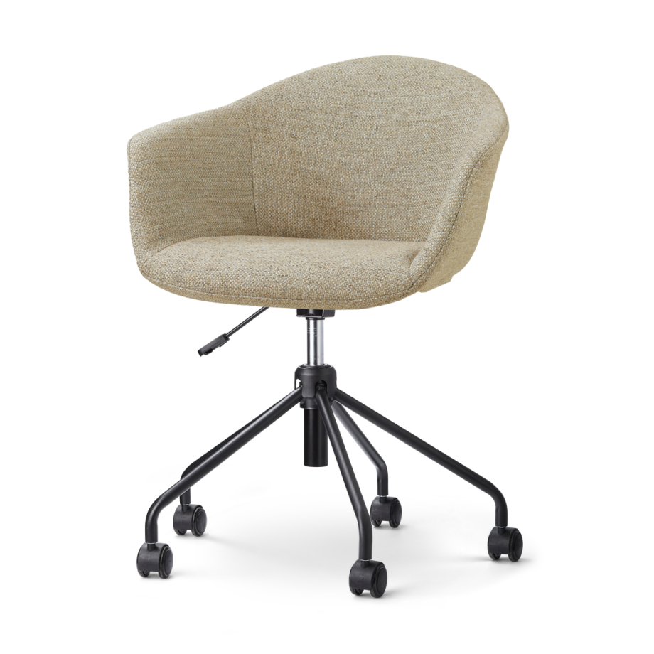 Nout-Otis bureaustoel taupe melange - zwart onderstel Nout-Otis bureaustoel taupe melange - zwart onderstel afbeelding 1