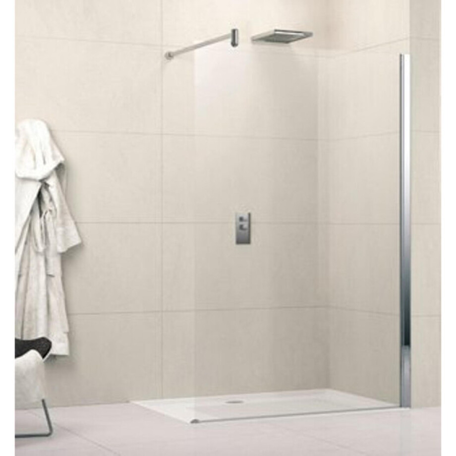 Novellini Lunes inloopdouche H 118 120x195cm met muursteun 100cm mat chroom profiel en helder glas LUNESH1201B lunesh120-1b Novellini Lunes inloopdouche H 118 120x195cm met muursteun 100cm mat chroom profiel en helder glas LUNESH1201B lunesh120-1b afbeelding 1
