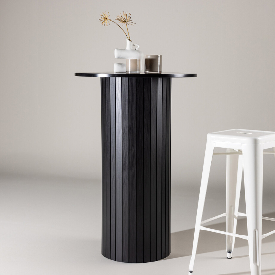 Nohr Ronde Bartafel 'Adrin' 70cm, kleur Zwart Nohr Ronde Bartafel 'Adrin' 70cm, kleur Zwart afbeelding 1