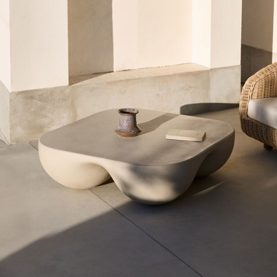 Kave Home Salontafel 'Colba' Polystone, 100 x 100cm afbeelding 1