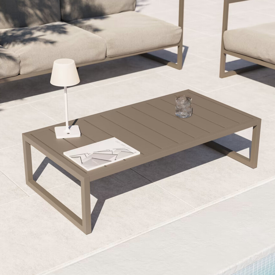 Kave Home Outdoor Salontafel 'Comova' 114 x 60cm, kleur Donkergroen afbeelding 1