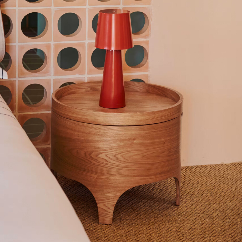 Kave Home Nachtkastje 'Octavia' Essenhout, 55cm afbeelding 