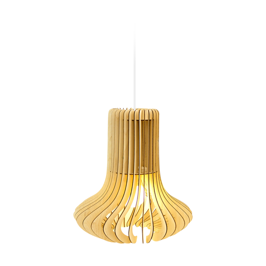 Octopus L houten hanglamp large - met koordset wit - Ø 49 cm Octopus L houten hanglamp large - met koordset wit - Ø 49 cm afbeelding 1