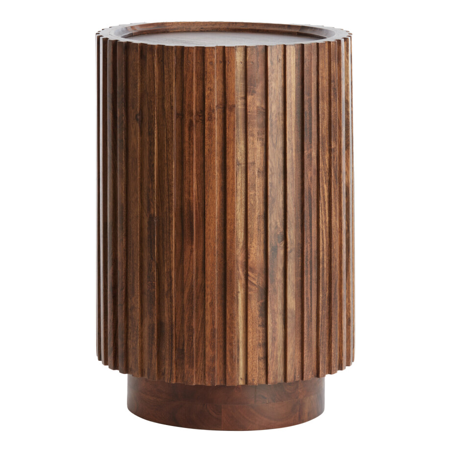 Light & Living Ronde Bijzettafel 'Kiyose' Acaciahout, 33cm, kleur Bruin afbeelding 1