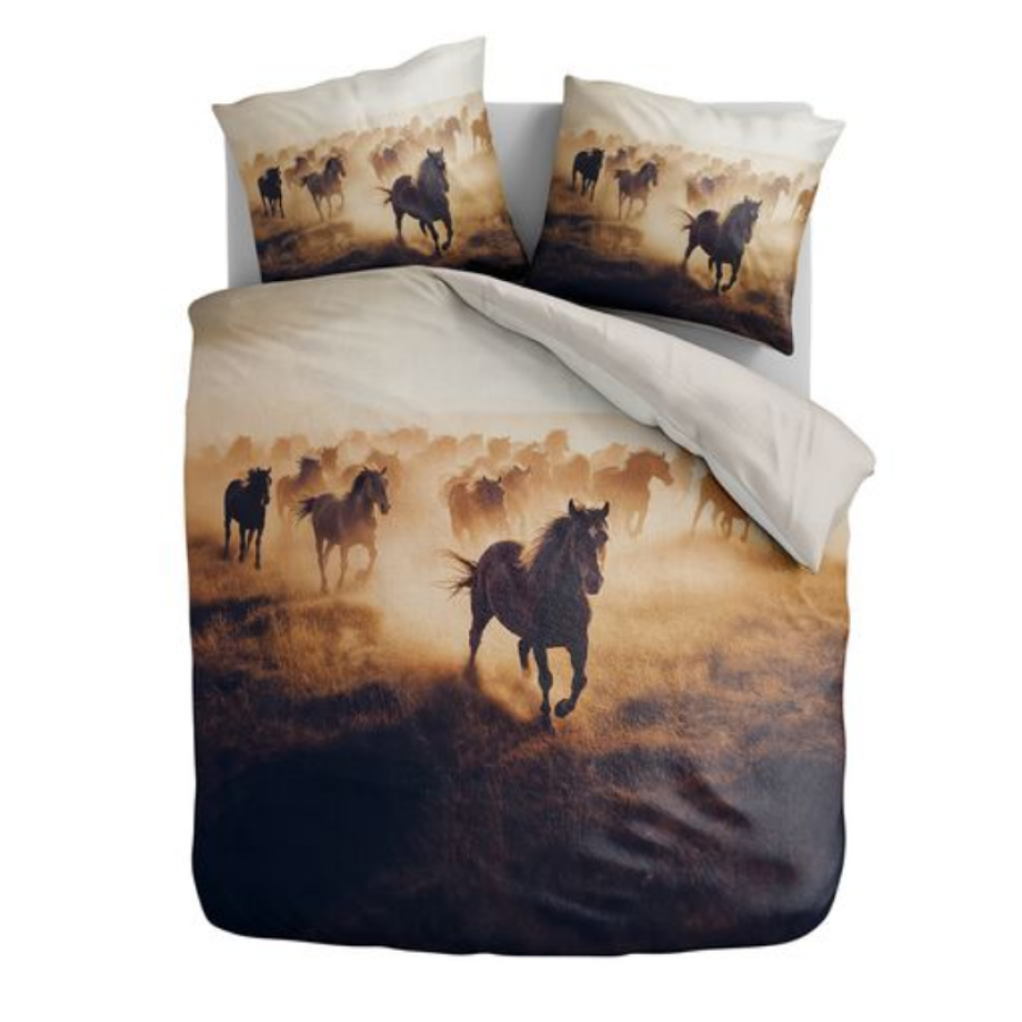 Dekbedovertrek - Horses Plains - Eenpersoons (140x200 Cm) - Meerkleurig Microvezel - - Zydante - Dekbed-Discounter.nl Dekbedovertrek - Horses Plains - Eenpersoons (140x200 Cm) - Meerkleurig Microvezel - - Zydante - Dekbed-Discounter.nl afbeelding 1