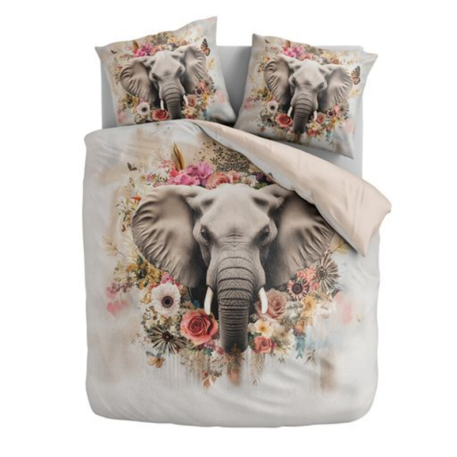 Dekbedovertrek - Tusks & Petals - Eenpersoons (140x200 Cm) - Meerkleurig Microvezel - - Zydante - Dekbed-Discounter.nl Dekbedovertrek - Tusks & Petals - Eenpersoons (140x200 Cm) - Meerkleurig Microvezel - - Zydante - Dekbed-Discounter.nl afbeelding 1