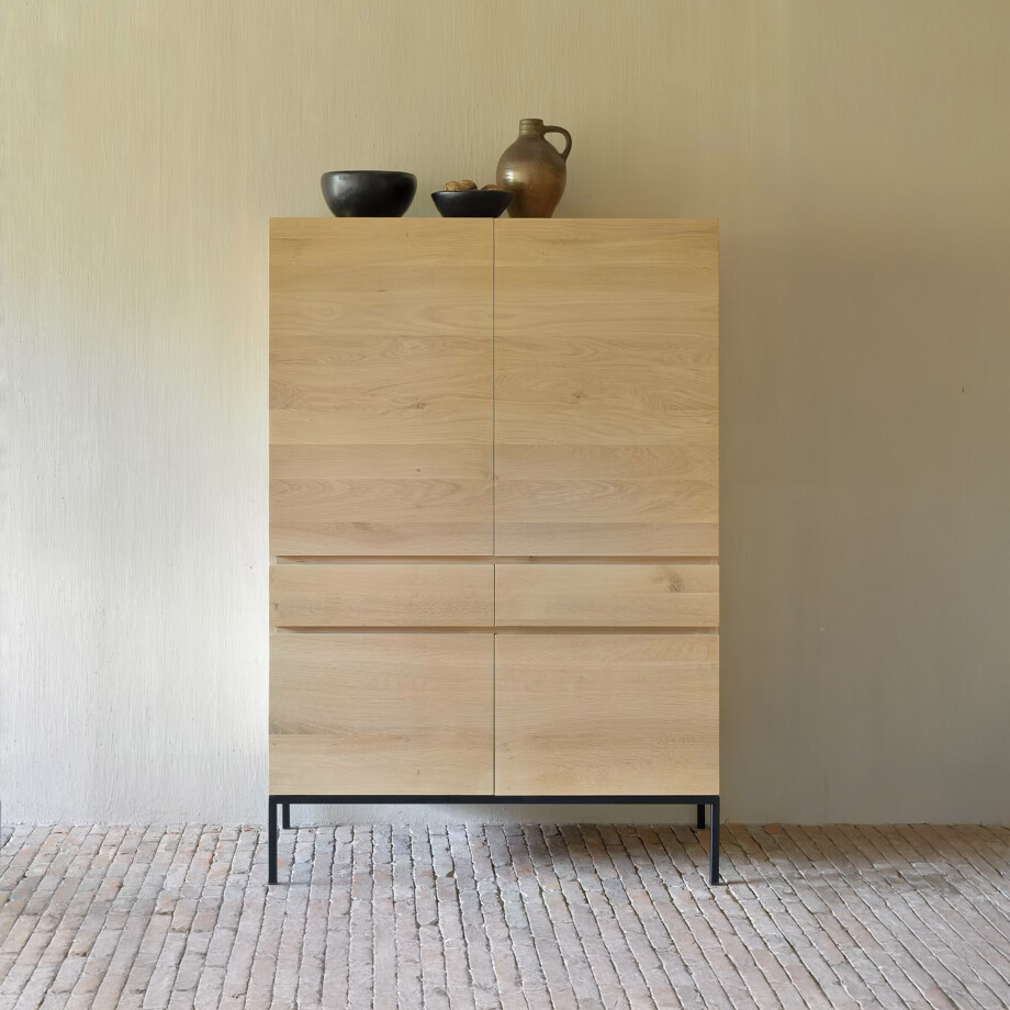 Ethnicraft Opbergkast 'Ligna' Geolied Eikenhout, 162 x 110cm afbeelding 1