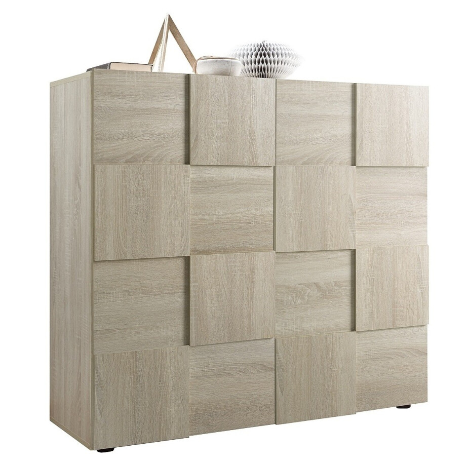 Dressoir Dama 111 cm hoog in sonoma eiken afbeelding 1