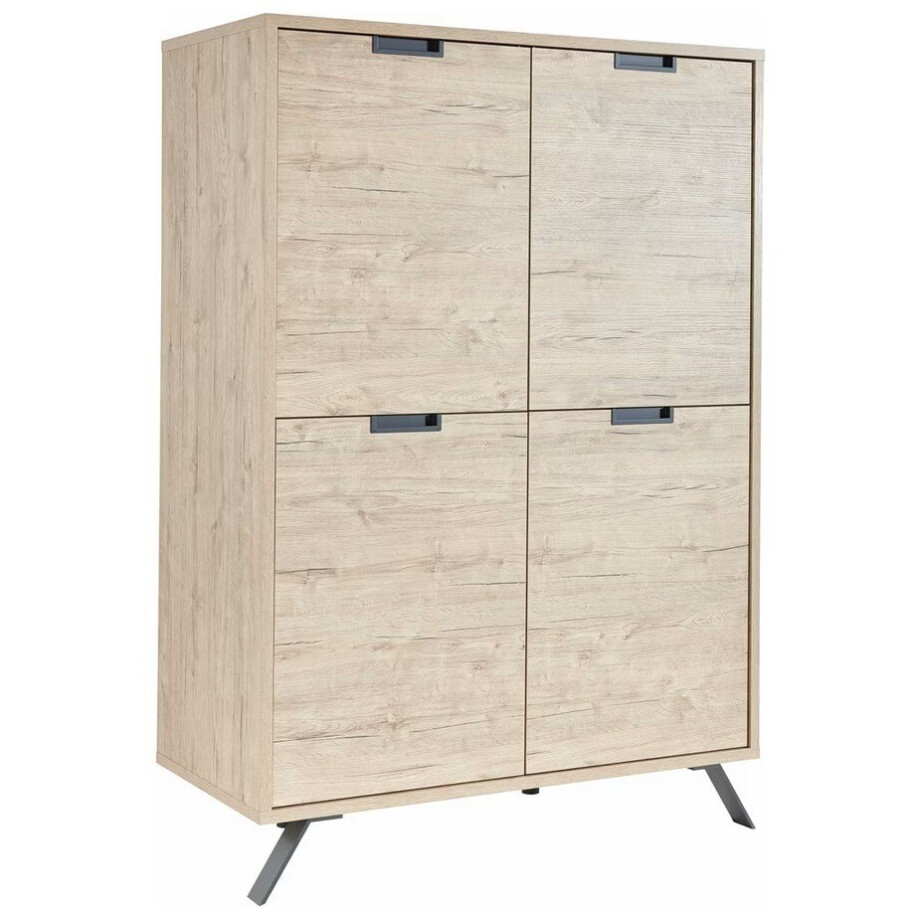 Opbergkast Palma 106x148 cm 4D in sherwood oak Opbergkast Palma 106x148 cm 4D in sherwood oak afbeelding 1