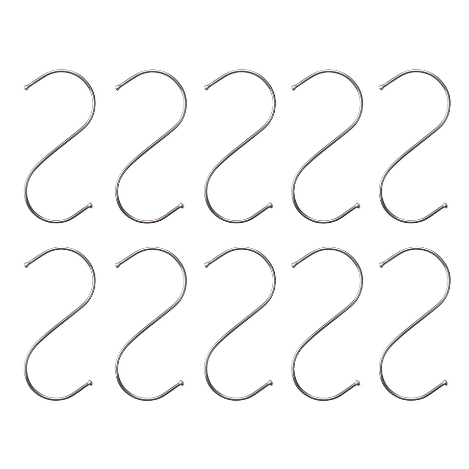 QUVIO Ophanghaken - Zilver - 12 cm (h) - 10 stuks afbeelding 1
