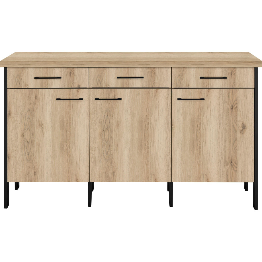 OPTIFIT Onderkast Tokio 158 cm breed, met stalen frame, volledig uittrekbaar, dressoir met bergruimte afbeelding 1