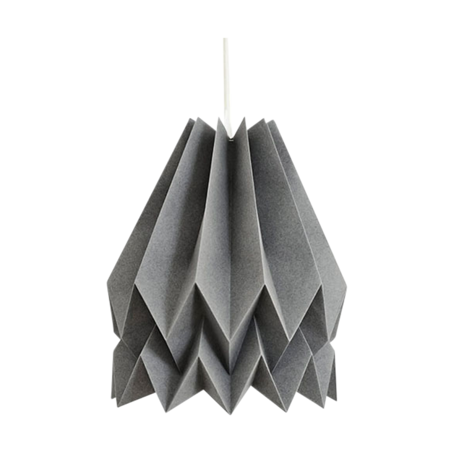 Origami hanglamp - Papier - Ø 45 cm - Grijs - Koordset wit Origami hanglamp - Papier - Ø 45 cm - Grijs - Koordset wit afbeelding 1
