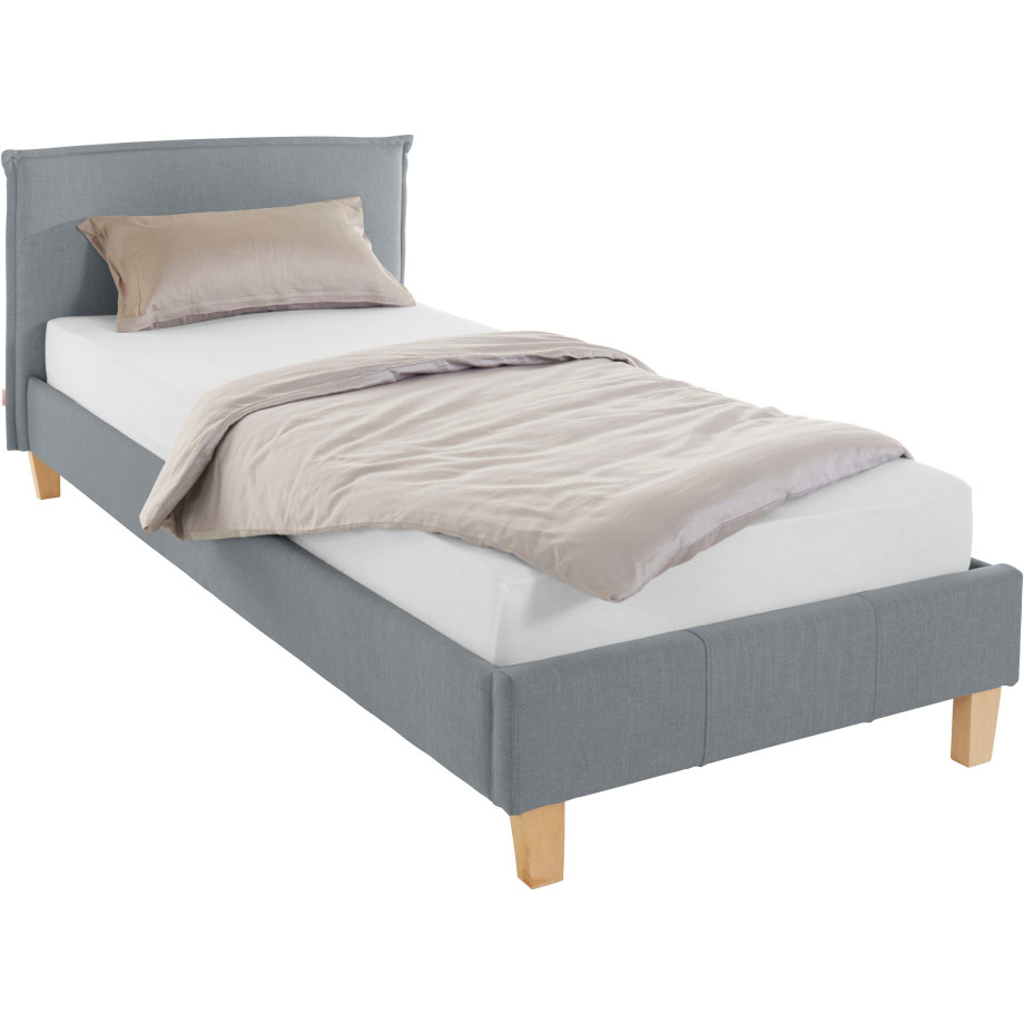 OTTO products Gestoffeerd bed Heddi in 5 breedten: van 90 cm-200 cm, bies bij het hoofdbord, structuurstof afbeelding 1