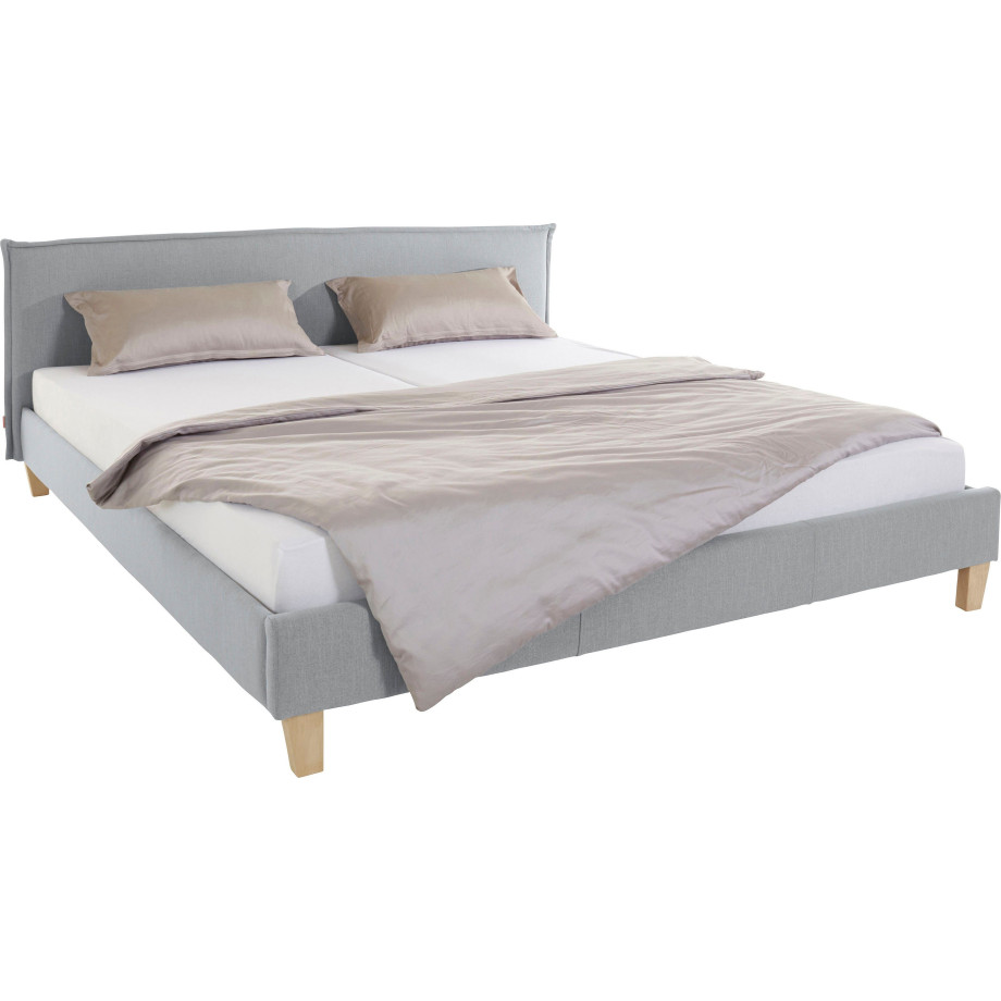 OTTO products Gestoffeerd bed Heddi in 5 breedten: van 90 cm-200 cm, bies bij het hoofdbord, structuurstof afbeelding 1