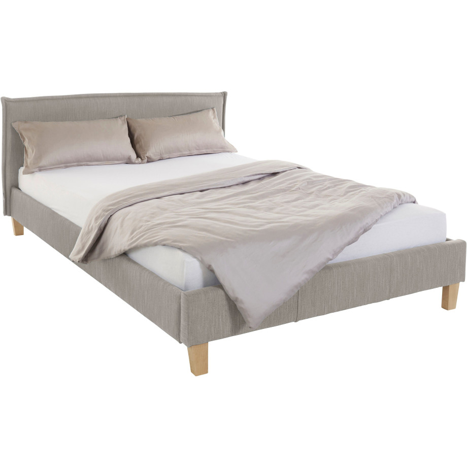 OTTO products Gestoffeerd bed Heddi in 5 breedten: van 90 cm-200 cm, bies bij het hoofdbord, structuurstof afbeelding 1