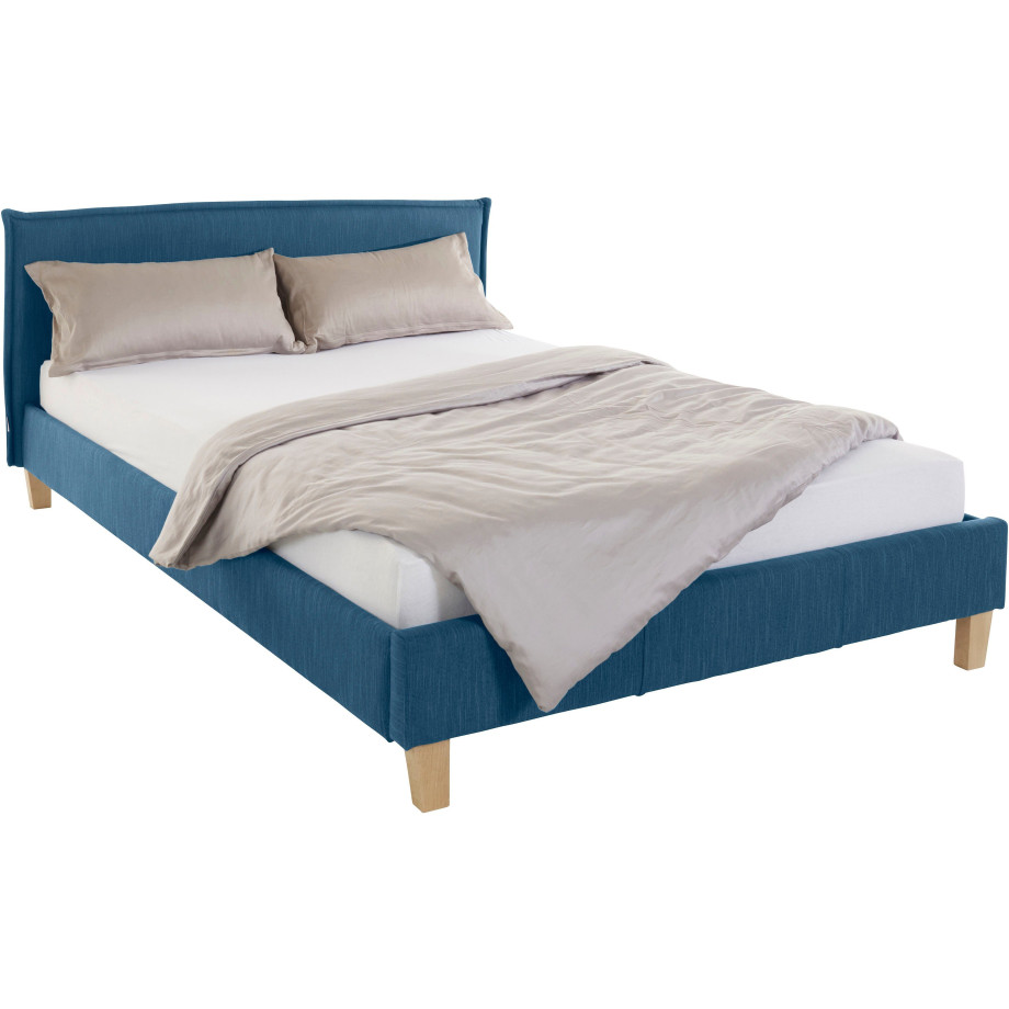 OTTO products Gestoffeerd bed Heddi in 5 breedten: van 90 cm-200 cm, bies bij het hoofdbord, structuurstof afbeelding 1