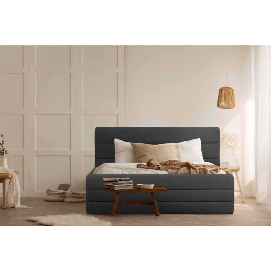 OTTO products Gestoffeerd bed Merrit Dwarsnaad in het hoofd- en voetbord, in 5 breedten, ook in 220 cm lang afbeelding 1