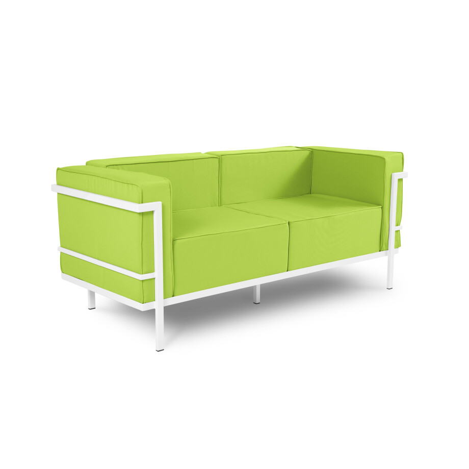 Outdoor 2-zitsbank Cannes White | Calme Jardin afbeelding 1