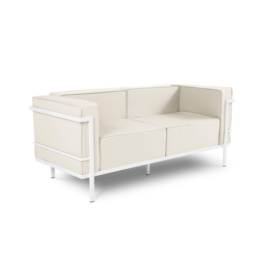 Outdoor 2-zitsbank Cannes White | Calme Jardin afbeelding 1