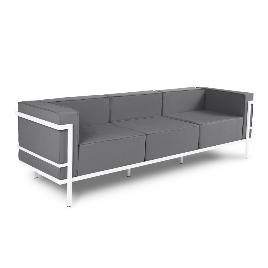 Outdoor 3-zitsbank Cannes Wit | Calme Jardin afbeelding 1