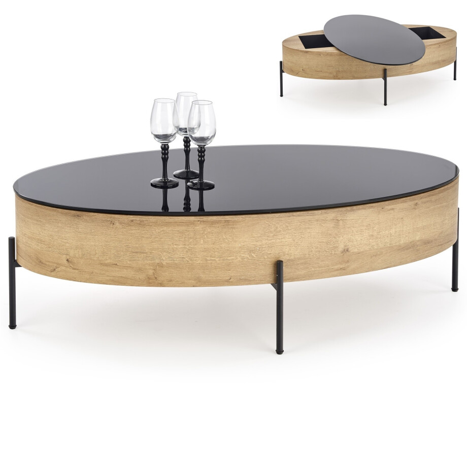 Ovale salontafel Zenga 120x60 cm Ovale salontafel Zenga 120x60 cm afbeelding 1
