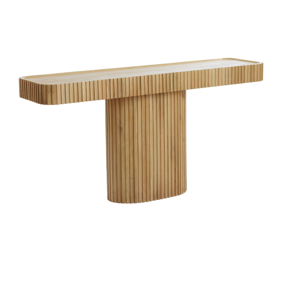 Light & Living Sidetable 'Kioto' Mangohout, 154cm, kleur Naturel afbeelding 1