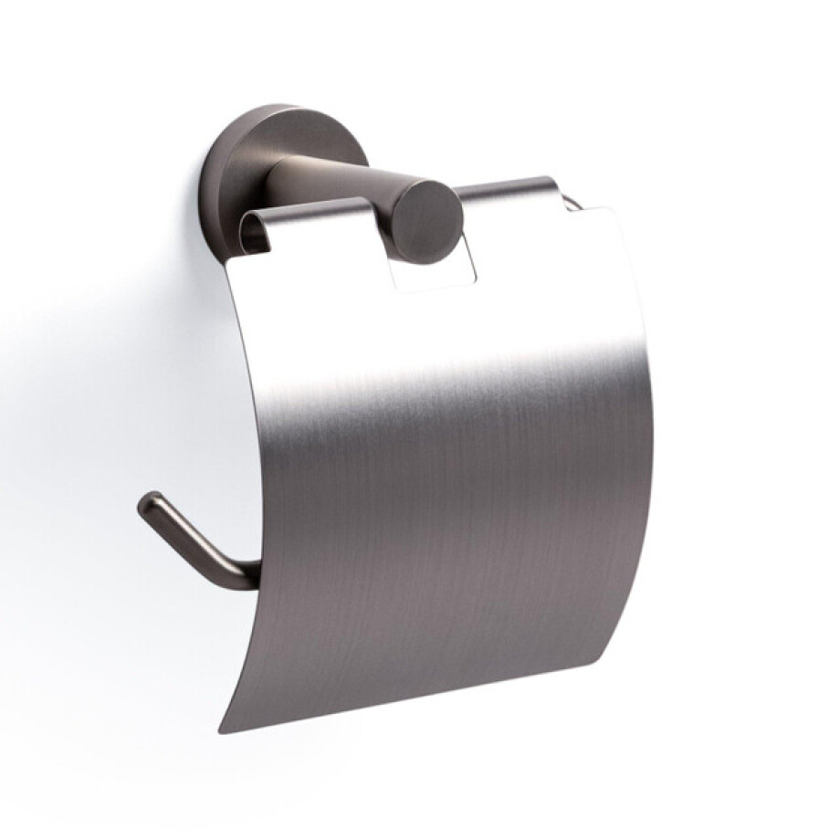 Ozean Eternal Toiletrolhouder - met klep - rond - RVS SW209311 Ozean Eternal Toiletrolhouder - met klep - rond - RVS SW209311 afbeelding 1