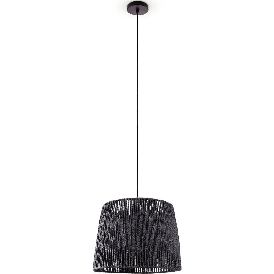 Paco Home Hanglamp Hugo Amadeo Woonkamer eetkamer rattan look Boho lampenkap papier afbeelding 1