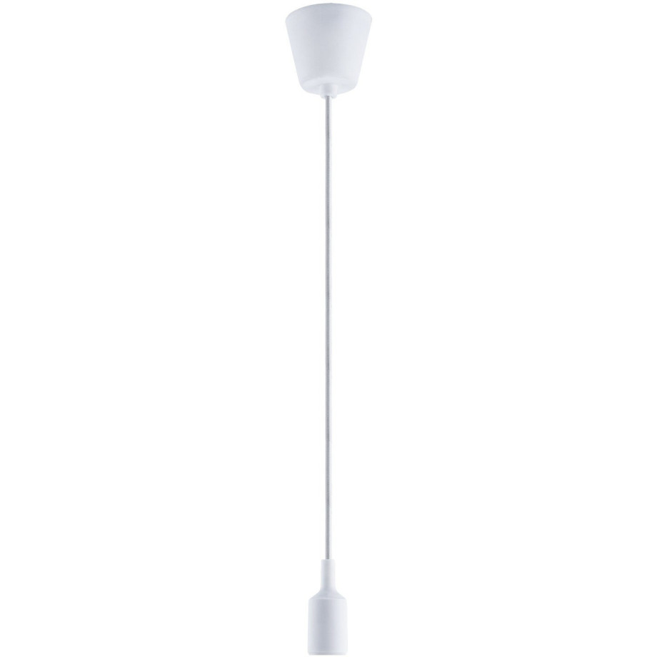 Paco Home Hanglamp Sun Zwart E27 snoerhanger silicone overtrokken 1,5m textielen kabel afbeelding 1