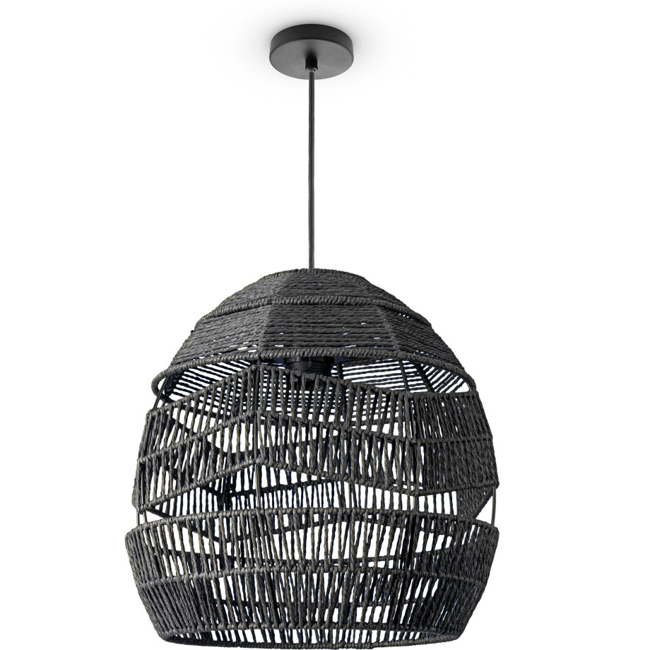 Paco Home Hanglamp Villa Pendellamp hanglamp vintage rustiek LED Boho papier E27 afbeelding 1