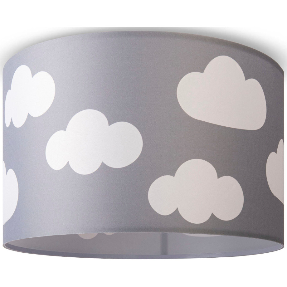 Paco Home Plafondlamp Hugo Cosmo Plafondlamp kinderkamer kinderlamp wolk stofscherm rond E27 afbeelding 1