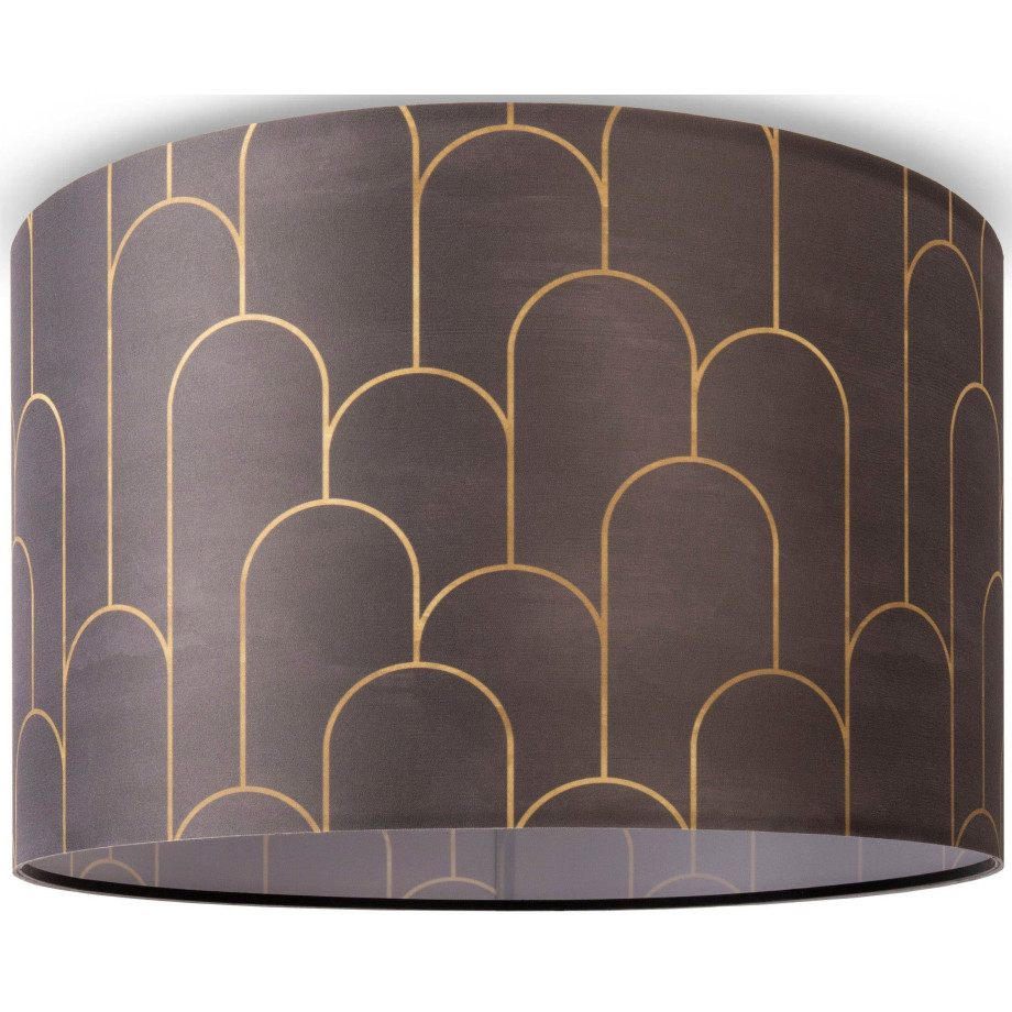 Paco Home Plafondlamp Hugo Pillar Stoffkap plafondlamp eettafel modern abstract vintage E27 afbeelding 1