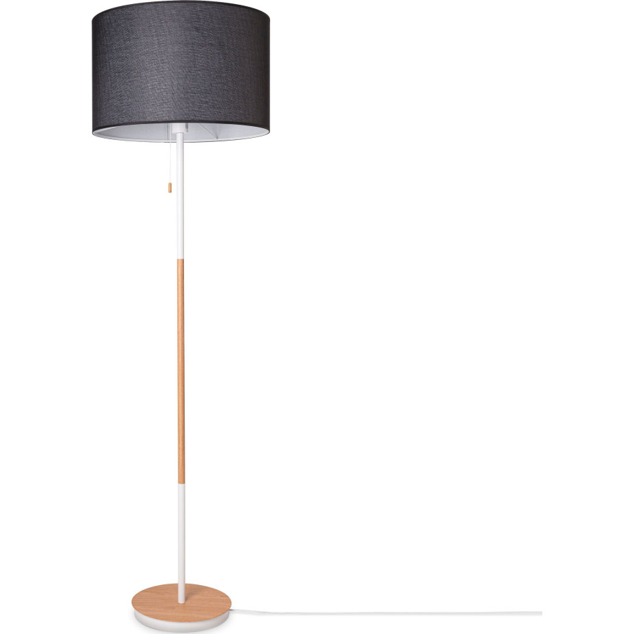 Paco Home Staande lamp EK CA UNI COLOR Stoffkap woonkamer Scandi vloerlamp E27 effen stoflamp afbeelding 1