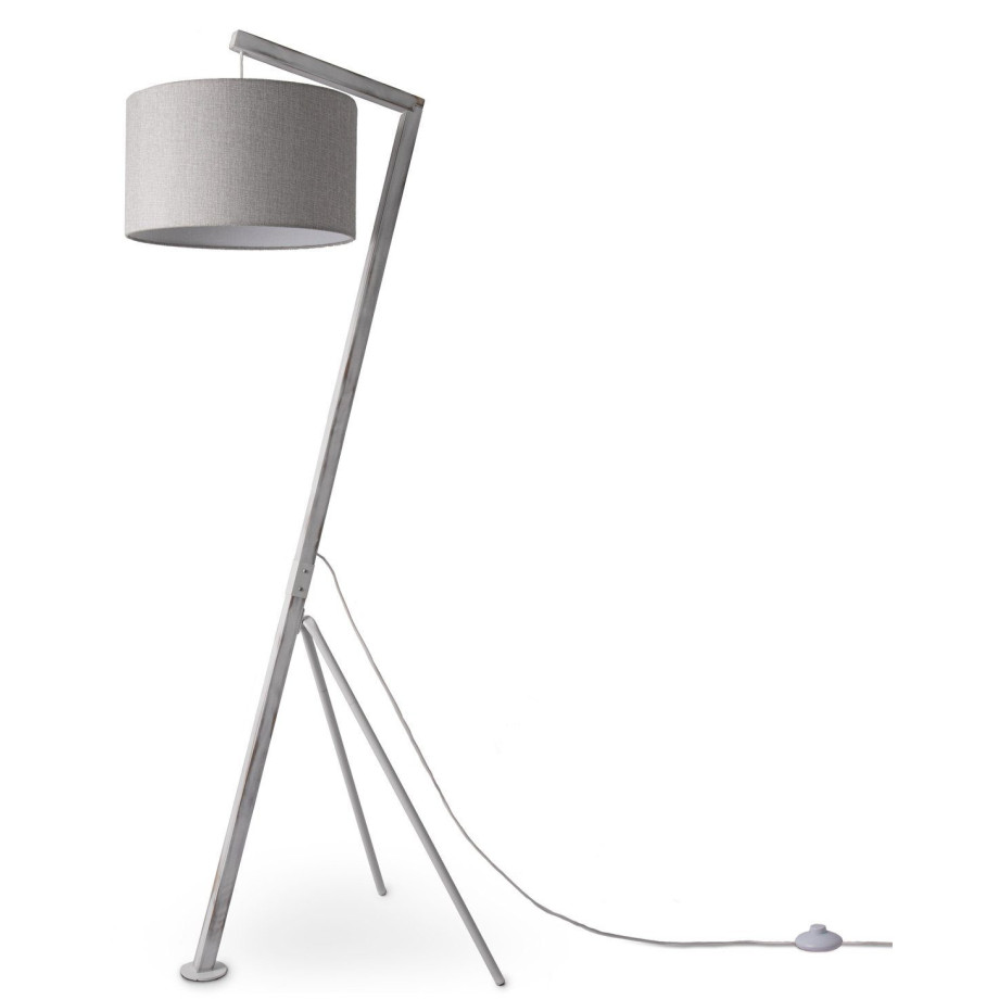 Paco Home Staande lamp GALLOW Modern woonkamer driepoot hout metaal vintage E27 galg afbeelding 1