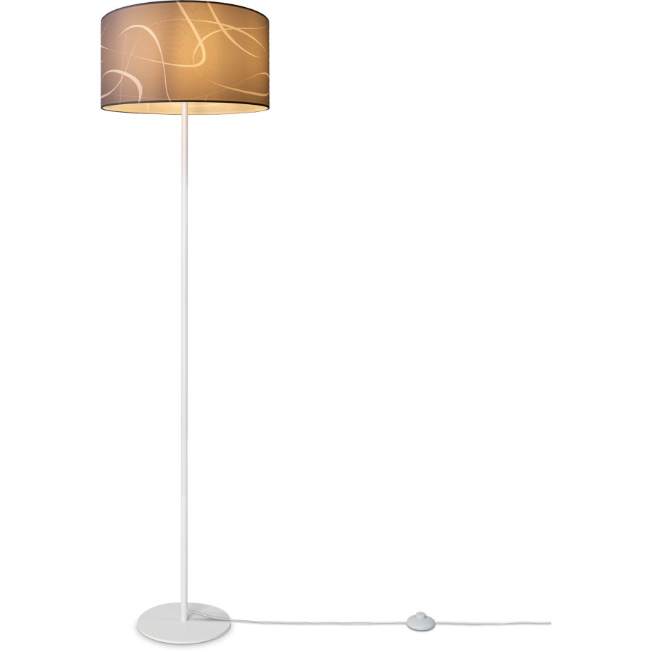 Paco Home Staande lamp Luca Tribal Driepotige met lampenkap stof vloerlamp modern abstract uni E27 afbeelding 1