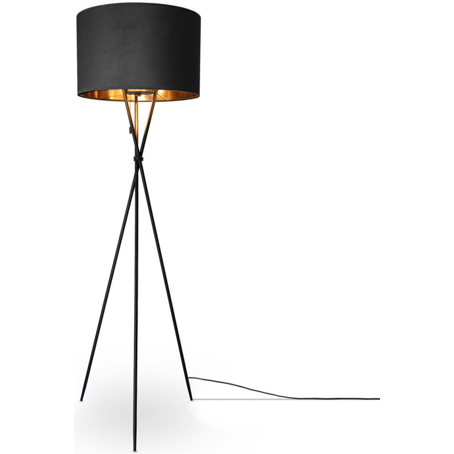 Paco Home Staande lamp Naomi uni Color Woonkamer in hoogte verstelbaar 121,5 tot 176,5 cm trekschakelaar velours afbeelding 1