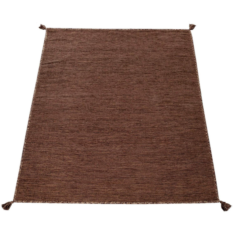 Paco Home Vloerkleed Kilim 210 Handgeweven, platweefsel, puur katoen, met de hand geweven, unikleurig afbeelding 1