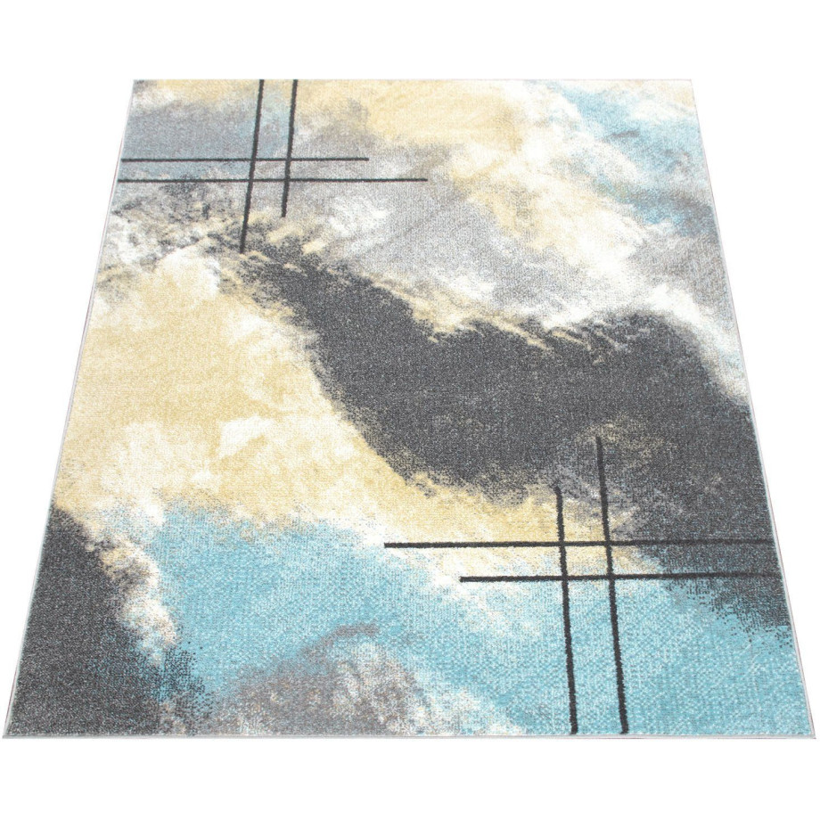 Paco Home Vloerkleed Petit 481 Korte pool, modern abstract motief, pastelkleuren afbeelding 1