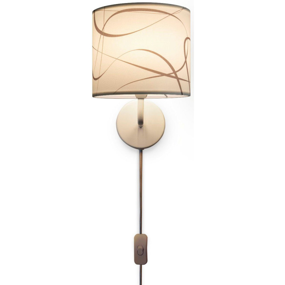 Paco Home Wandlamp Luca Tribal Woonkamer moderne wandlamp met kap stof abstract retro E14 afbeelding 1