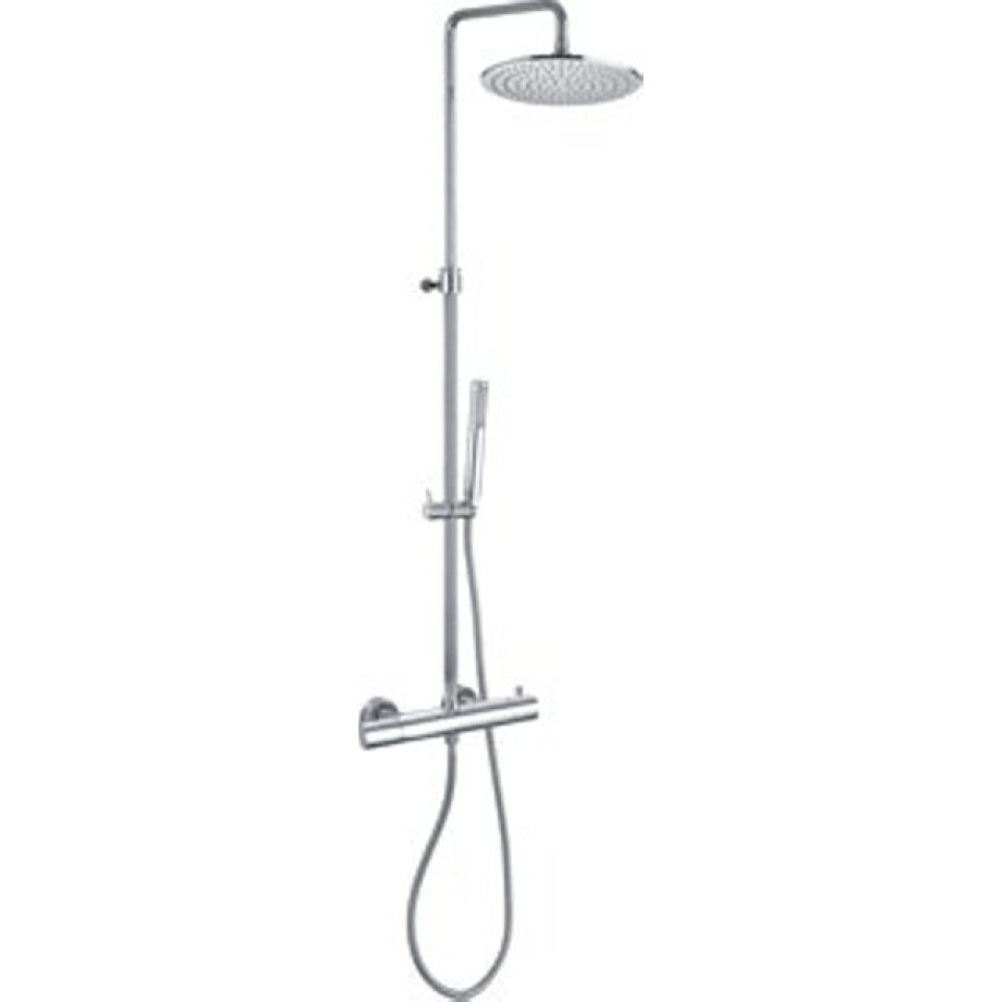 Paffoni Light Douchecombinatie set H126.5cm diameter: 22.5cm 70cm Chroom ZCOL638LIQCR afbeelding 1