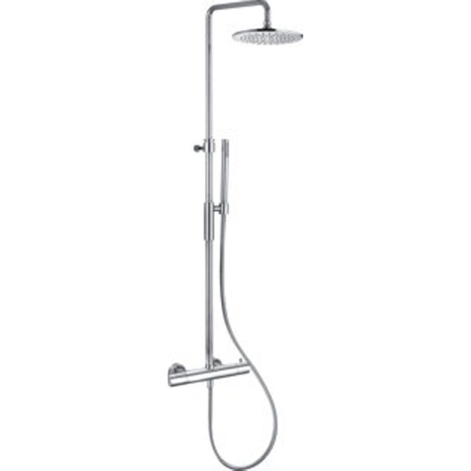 Paffoni Light Douchecombinatie set H126.5cm diameter: 22.5cm 70cm Chroom ZCOL646LIQCR afbeelding 1