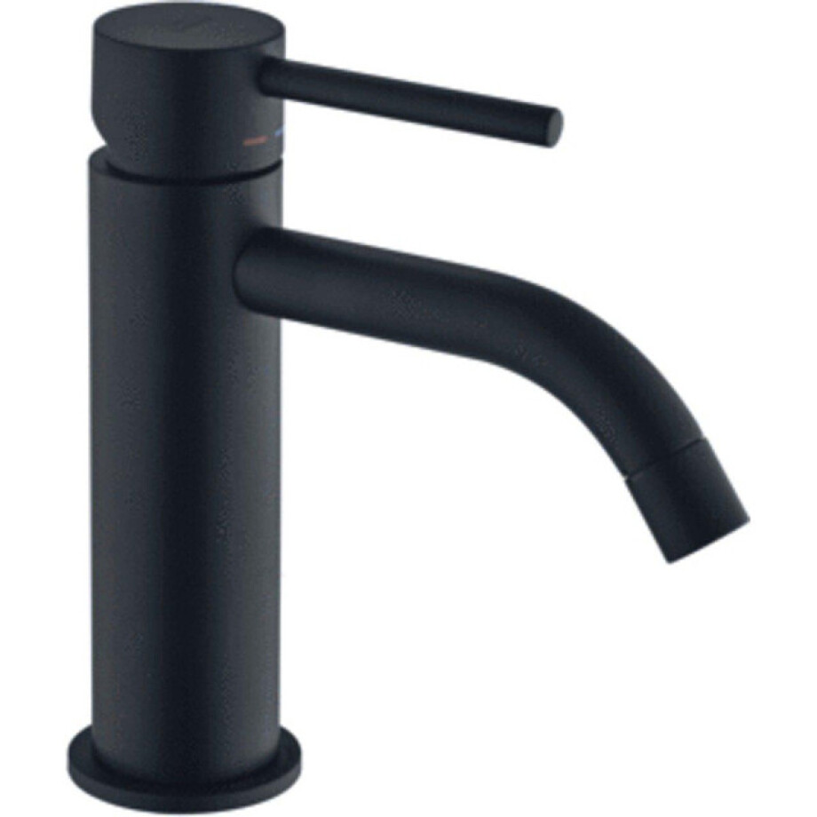 Paffoni Light Wastafelmengkraan 16.2cm opbouw zwart mat LIG071NO afbeelding 1
