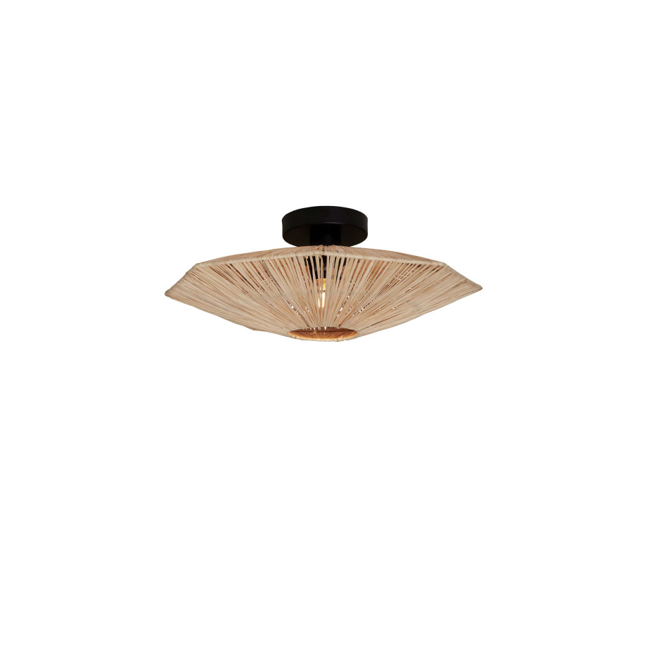 GOOD&MOJO Plafondlamp 'Panama' Raffia, 45cm, kleur Naturel afbeelding 1